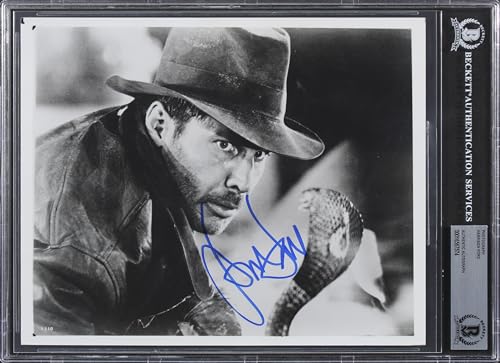 Harrison Ford Indiana Jones Raiders of the Lost Ark Signed 8x10 Photo BAS Slab