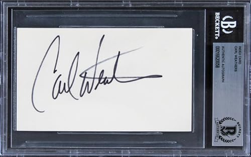 Carl Weathers Predator Authentic Signed 3x5 Index Card Autographed BAS Slabbed 2