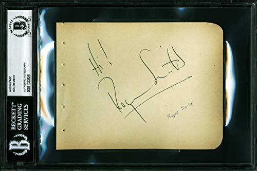 Roger Smith 77 Sunset Strip Authentic Signed 4.5x5.75 Album Page BAS Slabbed