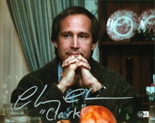 Chevy Chase Christmas Vacation "Clark" Signed 11x14 Photo BAS Witness #WZ46353