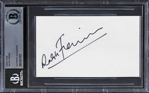 Ralph Fiennes Schindler's List Authentic Signed 3x5 Index Card BAS Slabbed 2