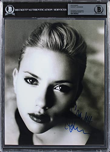 Scarlett Johansson Authentic Signed 8x10 Black & White Photo Auto 10 BAS Slabbed