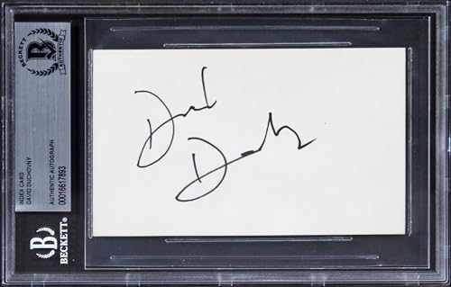 David Duchovny The X-Files Authentic Signed 3x5 Index Card BAS Slabbed 1