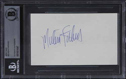 Melissa Etheridge Authentic Signed 3x5 Index Card Autographed BAS Slabbed 1