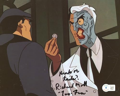 Richard Moll Batman Animated Series "Two Face" Signed 8x10 Photo BAS #BF06458