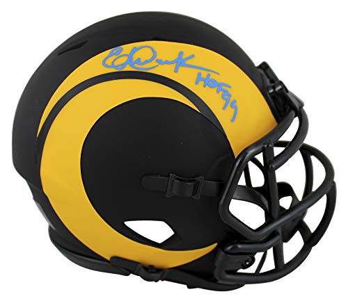 Rams Eric Dickerson "HOF 99" Authentic Signed Eclipse Speed Mini Helmet BAS Wit