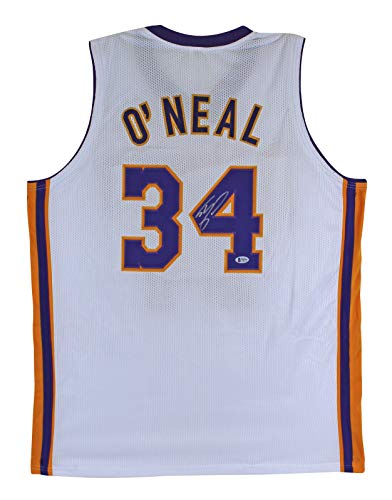 Shaquille O'Neal Authentic Signed White Pro Style Jersey Autographed BAS