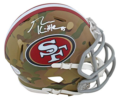 49ers George Kittle Authentic Signed Camo Speed Mini Helmet BAS Witnessed