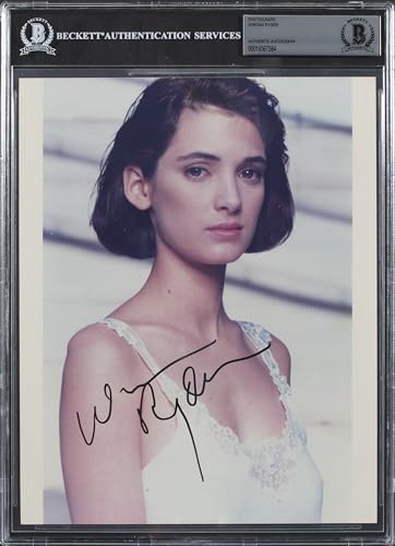 Winona Ryder Beetlejuice Authentic Signed 8x10 Photo BAS Slabbed