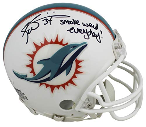 Dolphins Ricky Williams "Smoke Weed Everyday" Signed Rep Mini Helmet JSA Witness