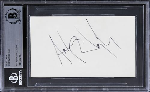 Andrew Ridgeley Wham! Authentic Signed 3x5 Index Card Autographed BAS Slabbed