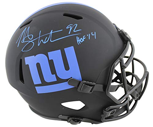 Giants Michael Strahan "HOF 14" Signed Eclipse Full Size Speed Rep Helmet BAS