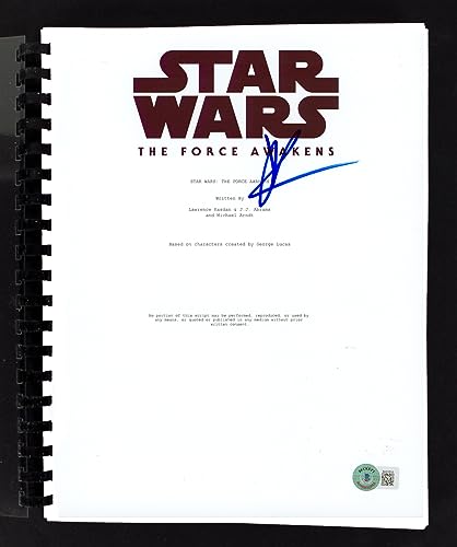 J.J. Abrams Star Wars The Force Awakens Signed Movie Script BAS #BH01614