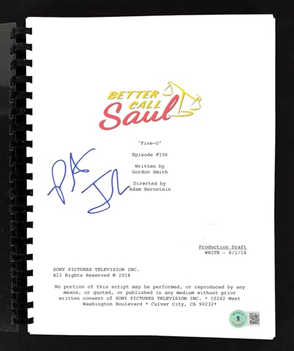 Patrick Fabian Authentic Signed Better Call Saul "Five-O" Tv Script BAS #BB37671