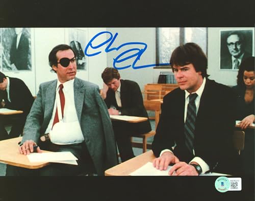 Chevy Chase Spies Like Us Authentic Signed 8x10 Classroom Photo BAS Witnessed