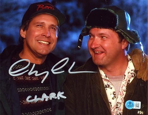 Chevy Chase Christmas Vacation "Clark" Authentic Signed 8x10 Photo BAS Witnessed
