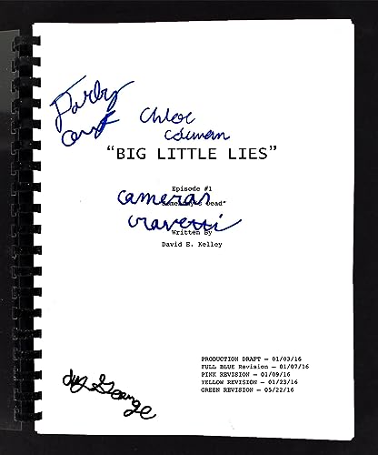 Big Little Lies Cast (4) Coleman, Crovetti, +2 Signed Movie Script BAS #AC33463