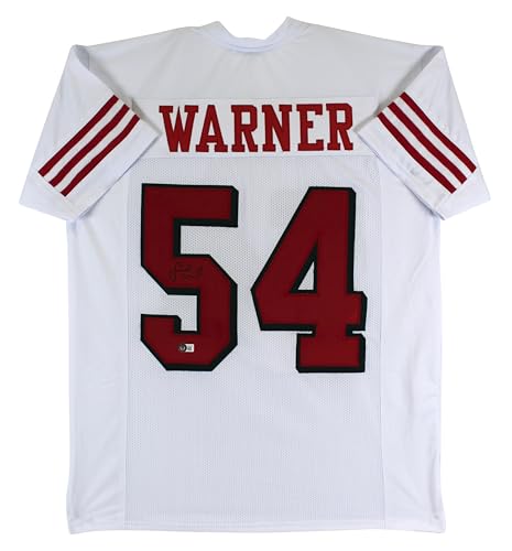 Fred Warner Authentic Signed White Pro Style Jersey w/ Dropshadow BAS