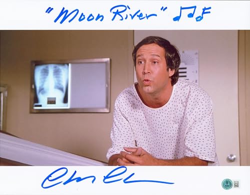 Chevy Chase Fletch "Moon River" Authentic Signed 11x14 Photo BAS #1W377549