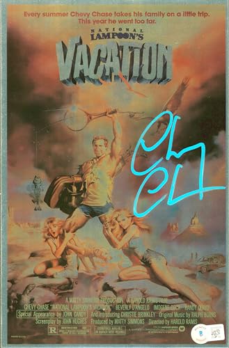 Chevy Chase Vacation Authentic Signed 7.15x11 Metallic Photo BAS Wit #WY36528