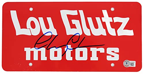 Chevy Chase Vacation Authentic Signed Lou Glutz Motors License Plate BAS Witness