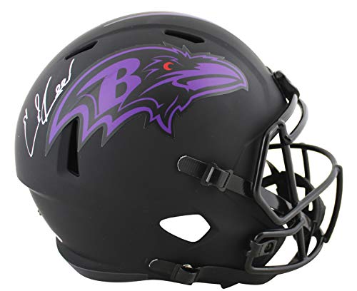Ravens Ed Reed Authentic Signed Eclipse Full Size Speed Rep Helmet BAS Witnessed