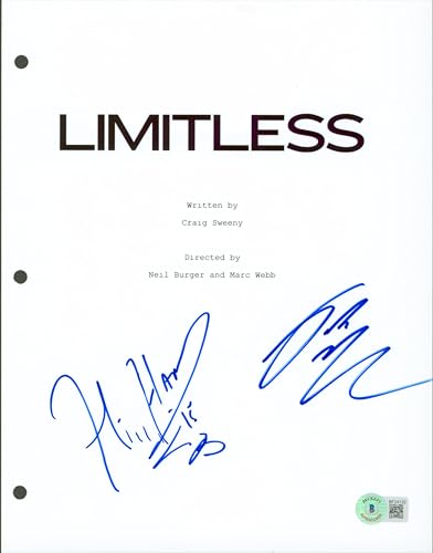 Jake McDorman & Hill Harper Authentic Signed Limitless Script Cover BAS #BF24132