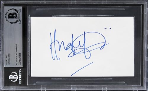 Hugh Laurie House Authentic Signed 3x5 Index Card Autographed BAS Slabbed
