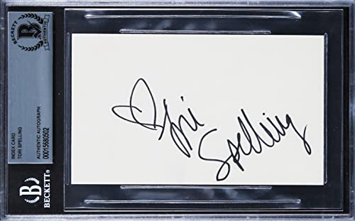 Tori Spelling Beverly Hills 90210 Authentic Signed 3x5 Index Card BAS Slabbed 2