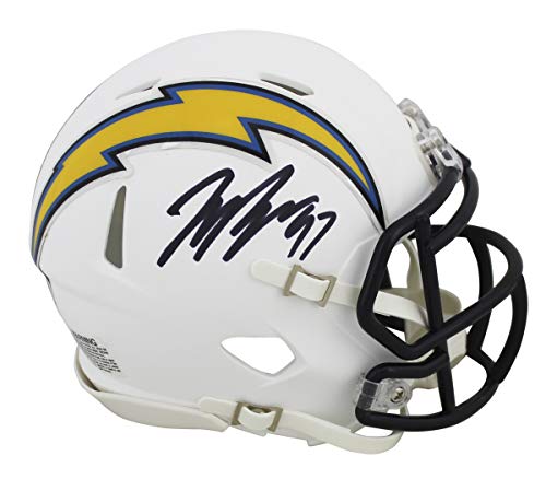 Chargers Joey Bosa Authentic Signed Flat White Speed Mini Helmet BAS Witnessed