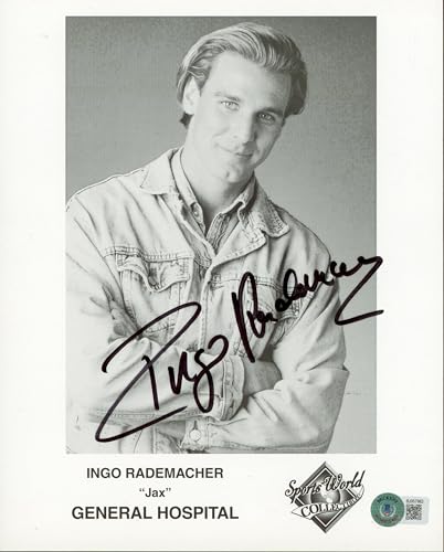 Ingo Rademacher General Hospital Authentic Signed 8x10 Black & White Photo BAS 2