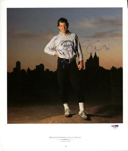 David Letterman Authentic Signed 11.5X13.5 Magazine Page Photo PSA/DNA #I81937