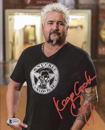 Guy Fieri Diners, Drive-Ins & Dives "Keep Cookin" Signed 8x10 Photo BAS #Y06103