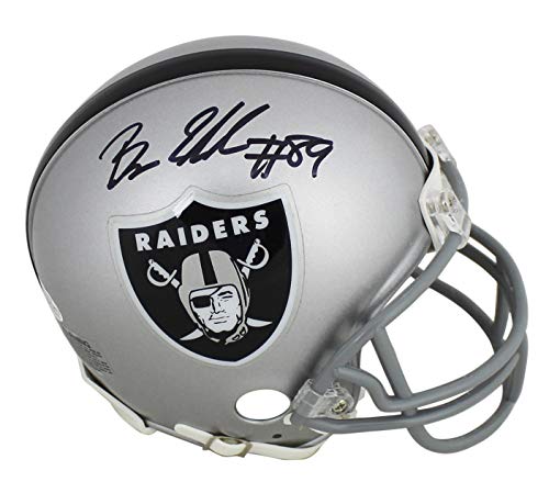 Raiders Bryan Edwards Authentic Signed Rep Mini Helmet BAS Witnessed