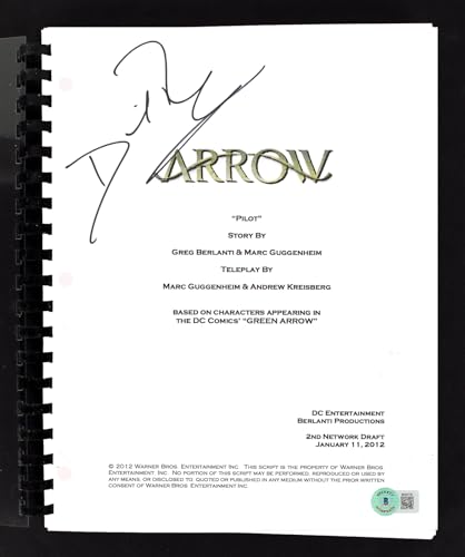 David Ramsey Arrow Authentic Signed Movie Script Autographed BAS #BK02178
