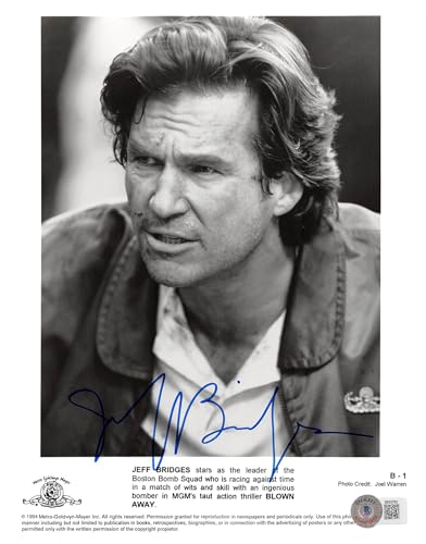 Jeff Bridges Blown Away Authentic Signed 8x10 Photo Autographed BAS #BK03792