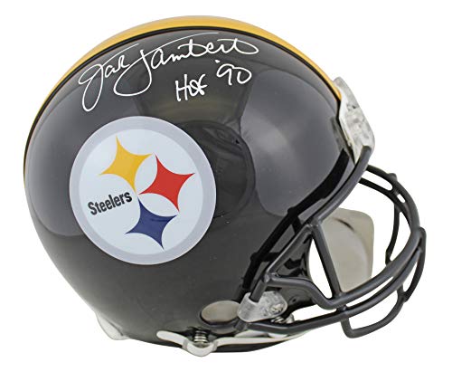 Steelers Jack Lambert "HOF 90" Signed Full Size Proline Helmet JSA Witness