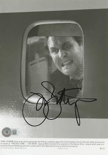 John Lithgow Twilight Zone The Movie Authentic Signed 7x9.5 Photo BAS #BL44524