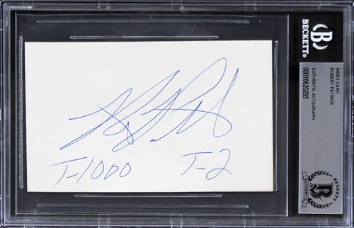 Robert Patrick Terminator 2 "T-1000 T-2" Signed 3x5 Index Card BAS Slabbed