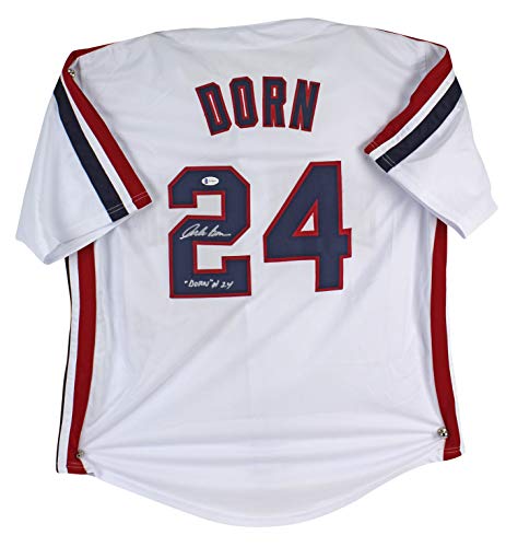 Corbin Bernsen Major League "Dorn" Authentic Signed White Jersey BAS Witnessed