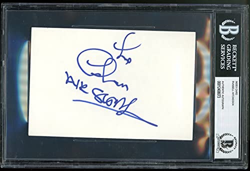 Russell Hitchcock Air Supply Authentic Signed 4x6 Index Card BAS Slabbed