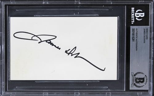 James Doohan Star Trek Authentic Signed 3x5 Index Card Autographed BAS Slabbed 2