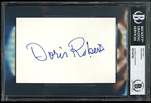 Doris Roberts Everybody Loves Raymond Authentic Signed 4x6 Index Card BAS Slab