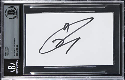 Tom Hardy Batman The Dark Knight Rises Signed 3x5 Index Card BAS Slabbed 1