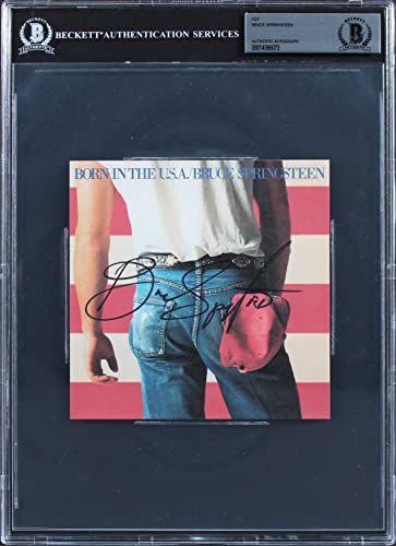 Bruce Springsteen Authentic Signed 5.75x5.75 Print Auto Graded 10! BAS Slabbed