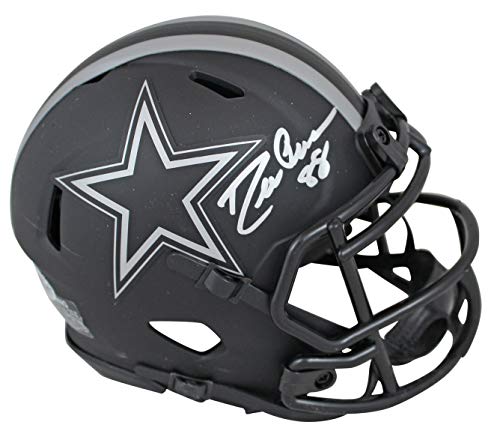 Cowboys Drew Pearson Authentic Signed Eclipse Speed Mini Helmet BAS Witnessed