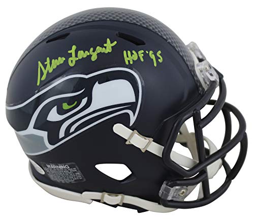 Seahawks Steve Largent "HOF 95" Authentic Signed Speed Mini Helmet BAS
