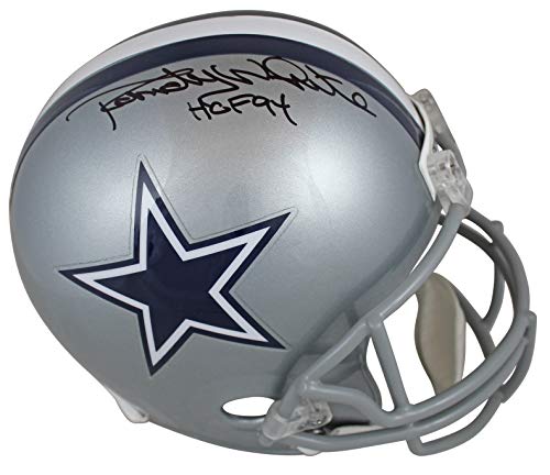 Cowboys Randy White "HOF 94" Signed Silver Full Size Rep Helmet BAS Witnessed