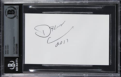 Drew Carey The Price Is Right "2011" Authentic Signed 3x5 Index Card BAS Slab 2