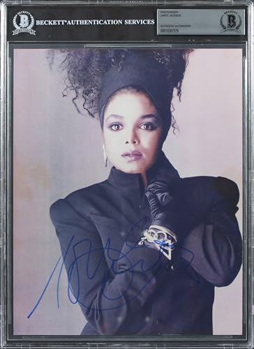 Janet Jackson Authentic Signed 8x10 Photo Autographed BAS Slabbed